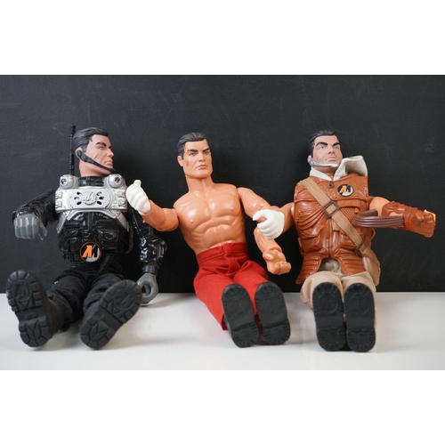 491 - 19 x Playworn Circa 1990's Hasbro Action Man action figures and vehicles to include Ice Extreme Skat... 