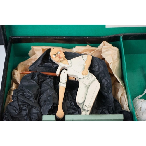 494 - Boxed circa 1930's The Test Match mechanical cricket game, with original box, appears complete but u... 