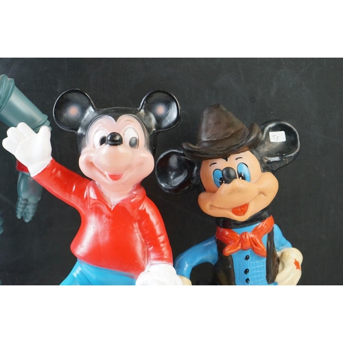 498 - Quantity of circa 1960's-2000's plastic and metal toys including Mickey Mouse, Bill & Ben, Mr Turnip... 