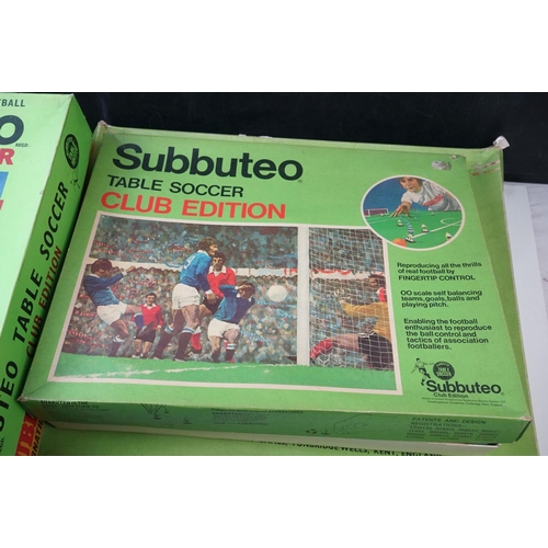 505 - Five boxed Subbuteo sets to include Table Cricket, Rugby, 2 x Club Edition and International Floodli... 