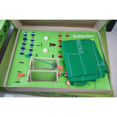 505 - Five boxed Subbuteo sets to include Table Cricket, Rugby, 2 x Club Edition and International Floodli... 