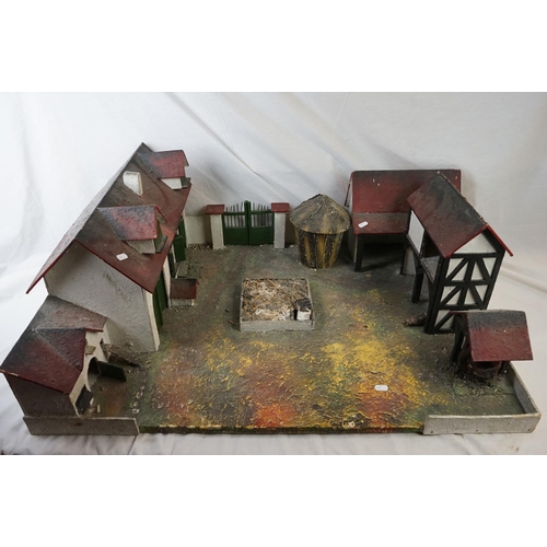 507 - Large scratch built farmyard / courtyard with buildings, 38