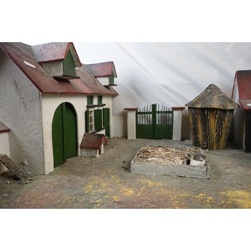 507 - Large scratch built farmyard / courtyard with buildings, 38