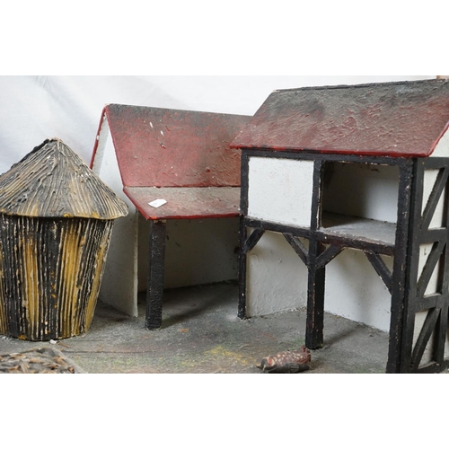 507 - Large scratch built farmyard / courtyard with buildings, 38