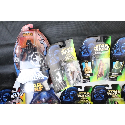 508 - Star Wars - 14 x Carded Kenner and Hasbro Star Wars action figures to include 2 x Luke Skywalker, 3 ... 