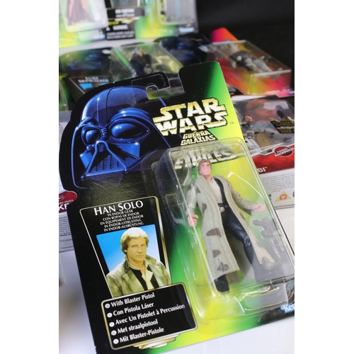 508 - Star Wars - 14 x Carded Kenner and Hasbro Star Wars action figures to include 2 x Luke Skywalker, 3 ... 