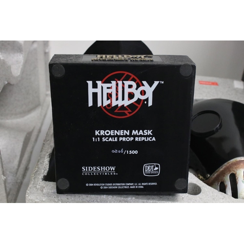 528 - Boxed Sideshow Collectables Hellboy 1:1 scale Kronen mask replica, numbered  206/1500 appearing in g... 