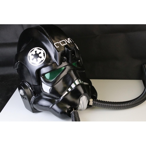 529 - Star Wars - Star Wars TIE Fighter Pilot fibreglass helmet, shows signs of wear