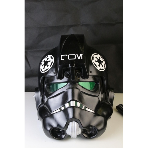 529 - Star Wars - Star Wars TIE Fighter Pilot fibreglass helmet, shows signs of wear