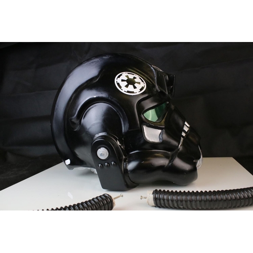 529 - Star Wars - Star Wars TIE Fighter Pilot fibreglass helmet, shows signs of wear