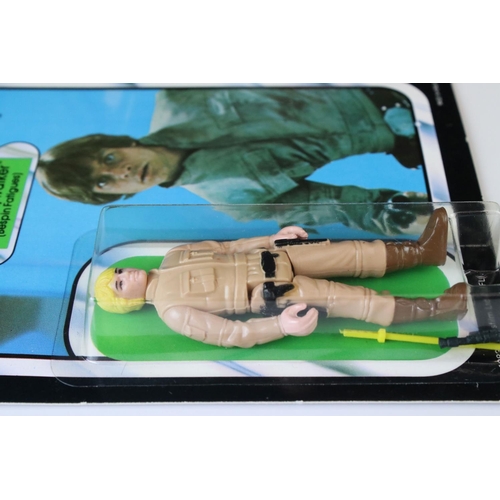 532 - Star Wars - Carded Return of the Jedi Luke Skywalker Bespin Fatigues figure, 45 back, Palitoy Hong K... 