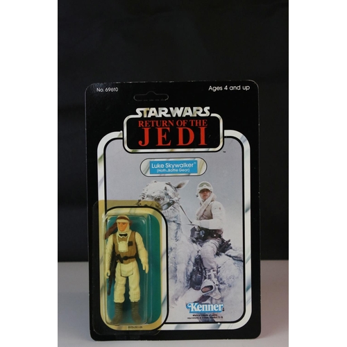 533 - Star Wars - Carded Kenner Return of the Jedi Luke Skywalker Hoth Battle Gear figure, 77 back, unpunc... 