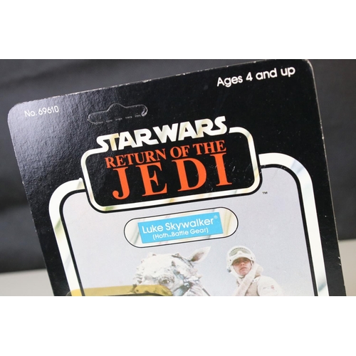 533 - Star Wars - Carded Kenner Return of the Jedi Luke Skywalker Hoth Battle Gear figure, 77 back, unpunc... 