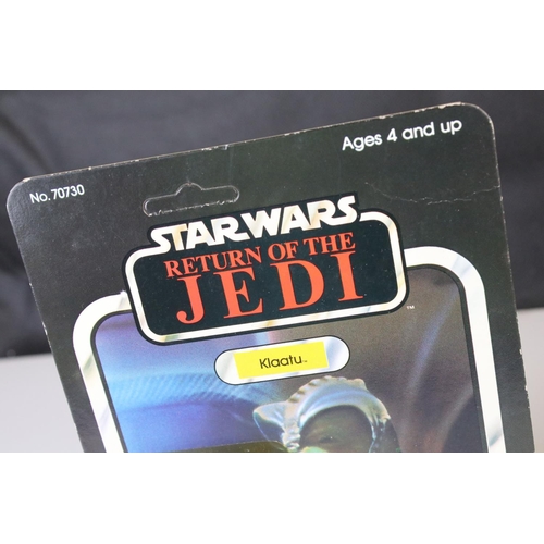 539 - Star Wars - Carded Kenner Return of the Jedi Klaatu figure, unpunched, 65 back, discolouring to gd b... 