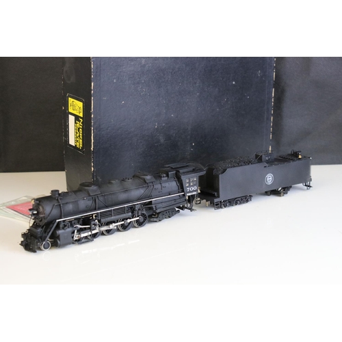 54 - Boxed Westside Model Company HO gauge Baltimore & Ohio Q-4d 2-8-2 Mikado brass locomotive & tender m... 