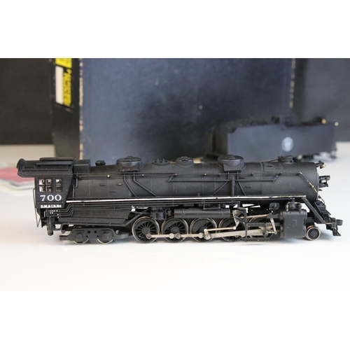 54 - Boxed Westside Model Company HO gauge Baltimore & Ohio Q-4d 2-8-2 Mikado brass locomotive & tender m... 