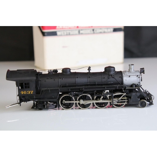 54 - Boxed Westside Model Company HO gauge Baltimore & Ohio Q-4d 2-8-2 Mikado brass locomotive & tender m... 