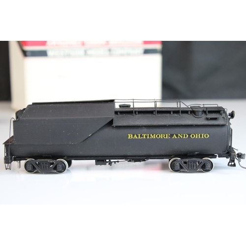 54 - Boxed Westside Model Company HO gauge Baltimore & Ohio Q-4d 2-8-2 Mikado brass locomotive & tender m... 