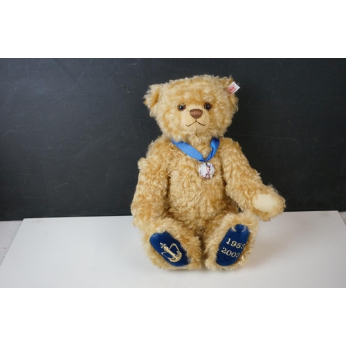 552 - Boxed Steiff Coronation Bear, with certificate, with 2 other Steiff bears to include 081021 Yorkshir... 