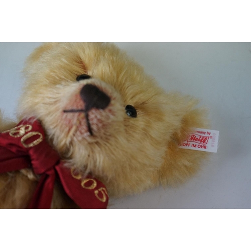 552 - Boxed Steiff Coronation Bear, with certificate, with 2 other Steiff bears to include 081021 Yorkshir... 