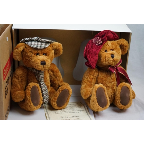 564 - Group of teddy bears to include ltd edn boxed Teddy Bear Couple with certificate, 2 x straw filled b... 