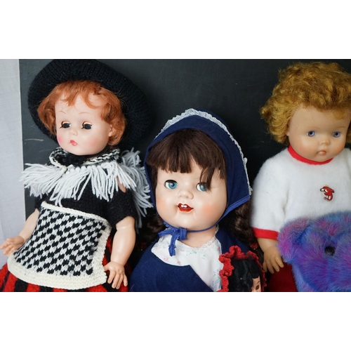 568 - Collection of various plastic dolls and soft toys to include Ty, mid 20th C celluloid dolls, Mattel ... 