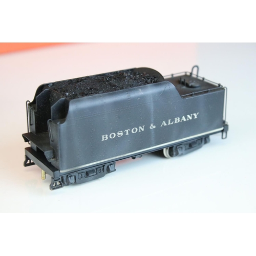 57 - Boxed Nickel Plate Products HO gauge Boston & Albany Class A-1b 2-8-4 brass locomotive & tender (KMT... 