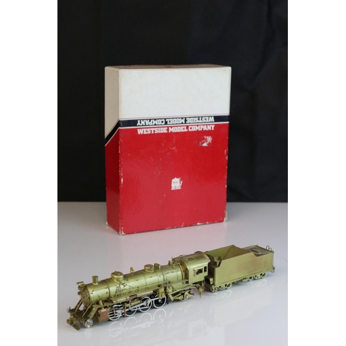 62 - Boxed Westside Model Company HO gauge Baltimore & Ohio Q-3 2-8-2 brass locomotive & tender made by S... 