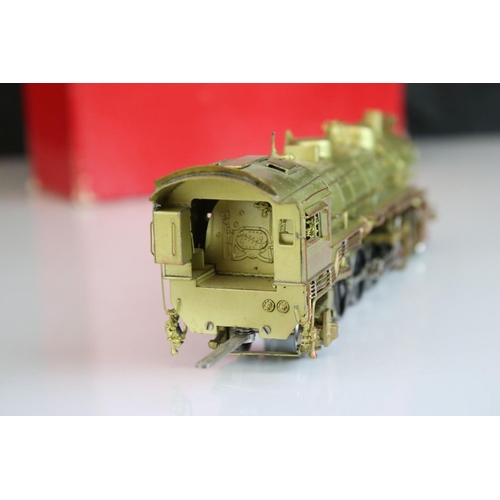 62 - Boxed Westside Model Company HO gauge Baltimore & Ohio Q-3 2-8-2 brass locomotive & tender made by S... 