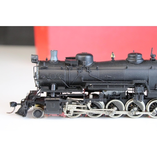 64 - Boxed Westside Model Company HO gauge AT & SF '3010' 2-10-2 brass locomotive & tender made by Katsum... 