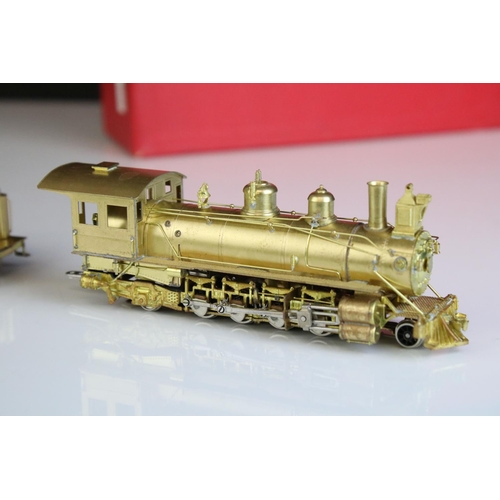 65 - Boxed Westside Model Company HO gauge D&RGW Mikado Class K-27 Compound brass locomotive & tender, Na... 