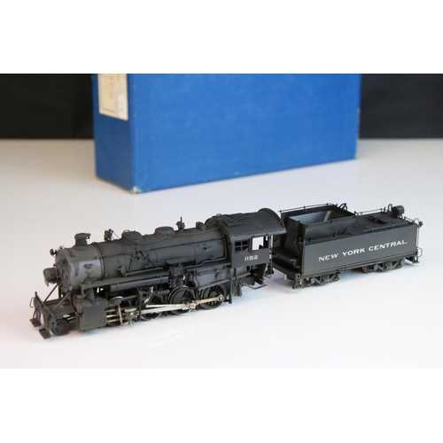 70 - Boxed Alco Models HO gauge S-120 New York Central System G-46h 2-8-0 brass locomotive & tender, made... 