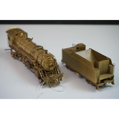 81 - Boxed Key Imports HO gauge Southern MS1 2-8-2 brass locomotive & tender, unpainted, by Samhongsa (Ko... 