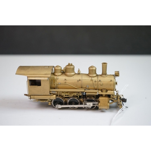 82 - Boxed Balboa Katsumi (Japan) HO gauge Santa Fe 9000 0-6-0 brass locomotive & tender, unpainted, appe... 