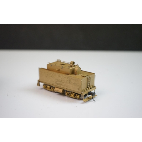 82 - Boxed Balboa Katsumi (Japan) HO gauge Santa Fe 9000 0-6-0 brass locomotive & tender, unpainted, appe... 