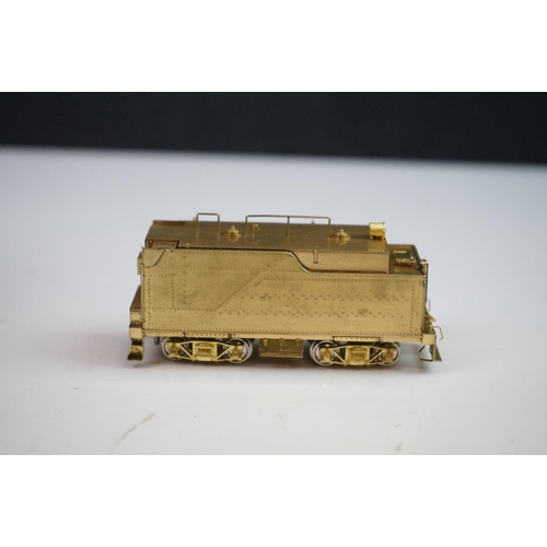 84 - Boxed Balboa Katsumi (Japan) HO gauge SF Prairie 2-6-2 brass locomotive & tender, unpainted, appeari... 