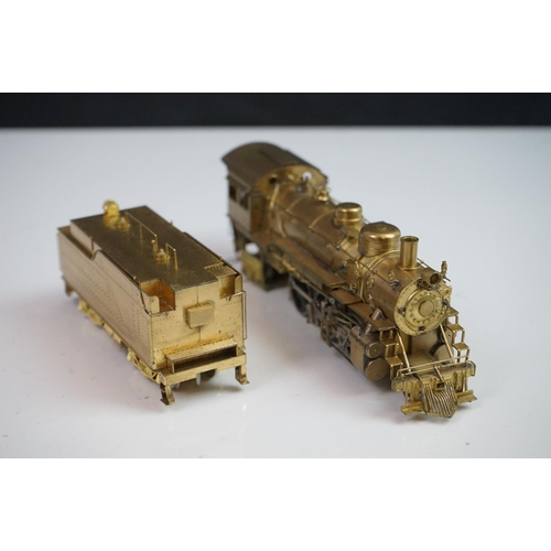 84 - Boxed Balboa Katsumi (Japan) HO gauge SF Prairie 2-6-2 brass locomotive & tender, unpainted, appeari... 