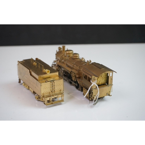 84 - Boxed Balboa Katsumi (Japan) HO gauge SF Prairie 2-6-2 brass locomotive & tender, unpainted, appeari... 