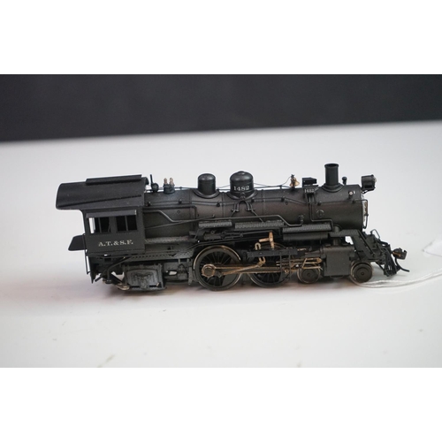 85 - Boxed Balboa Katsumi (Japan) HO gauge Santa Fe Atlantic 4-4-2 Class 1482 brass locomotive & tender, ... 