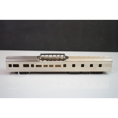 77 - Boxed Nickel Plate HO gauge California Zephyr Car Dome Coach & Full Rommette Pullman brass rolling s... 