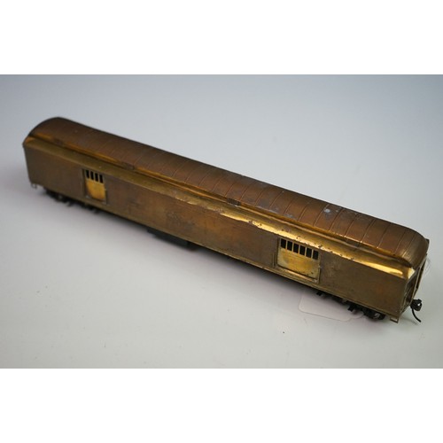 270 - Four boxed E Suydam & Co HO Railroad Equipment RR-5 Baggage Car brass models, one without bogies, ot... 