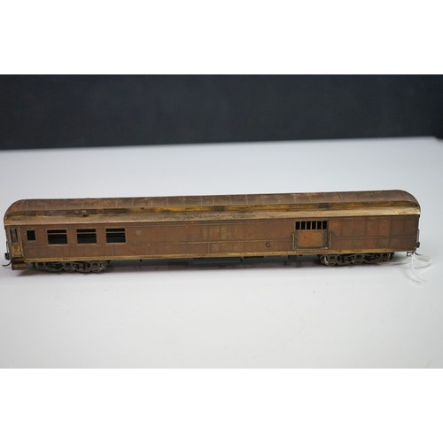 270 - Four boxed E Suydam & Co HO Railroad Equipment RR-5 Baggage Car brass models, one without bogies, ot... 