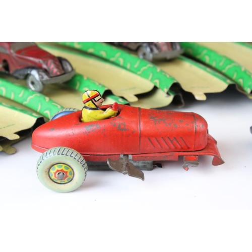 1233 - Group of tin plate toys and models to include Burnett Post Box moneybank, Triang Minic truck (af), B... 