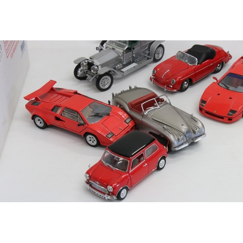 1270 - 10 x Ex-display Franklin Mint diecast models to include 1929 Bentley, 1967 Morris Minor Cooper, 1907... 