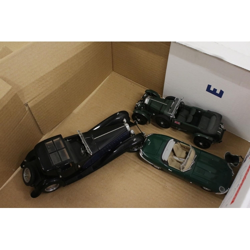 1270 - 10 x Ex-display Franklin Mint diecast models to include 1929 Bentley, 1967 Morris Minor Cooper, 1907... 