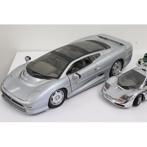 1270A - 16 x Playworn diecast models to include 2 x Maisto 1:12 Jaguar XJ220 AND Maclaren F1 1993, Burago 1:... 