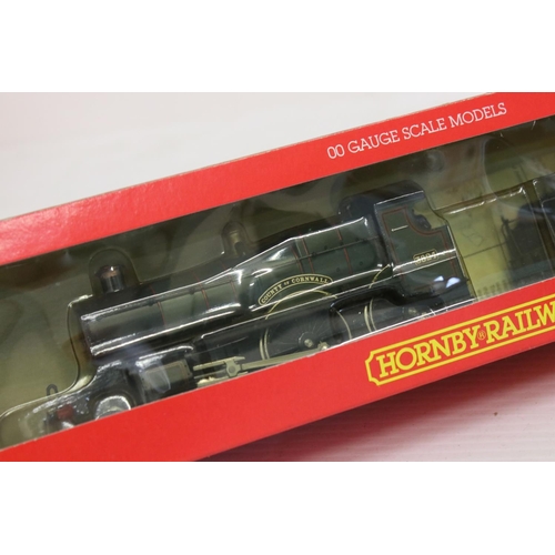 359a - Three Hornby OO gauge locomotives to include R505 LMS 2-6-4T Locomotive Class 4P, R125 4-4-0 County ... 