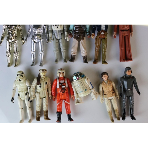 364 - Star Wars - 16 Original figures to include Darth Vader, C3PO, R2D2, Han Solo etc, play worn plus ano... 