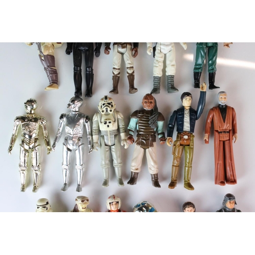 364 - Star Wars - 16 Original figures to include Darth Vader, C3PO, R2D2, Han Solo etc, play worn plus ano... 