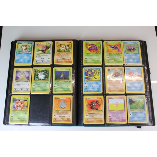 365 - Pokemon - A binder of Pokemon Trading Cards featuring Mewtwo, Machamp, Jungle Snorlax, Jolteon, Foss... 